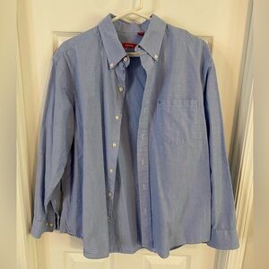 Large IZOD blue dress shirt